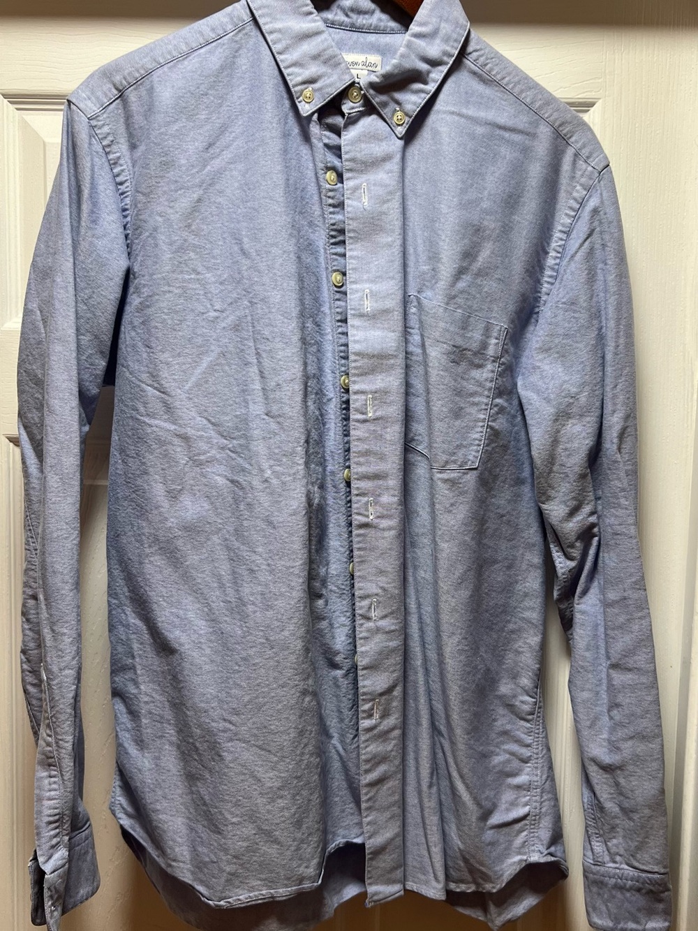 Steven Alan Button-Down Oxford Shirt - Light Blue